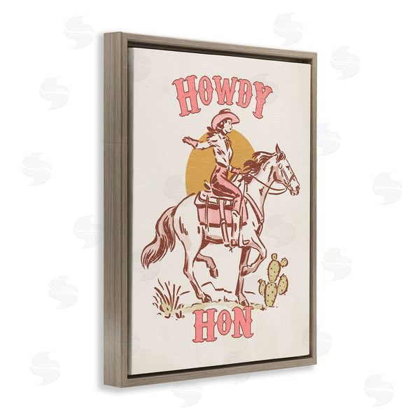 Stupell Industries Victoria Barnes | Howdy Hon Cowgirl