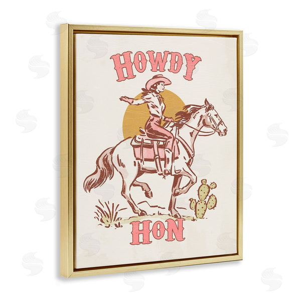Stupell Industries Victoria Barnes | Howdy Hon Cowgirl