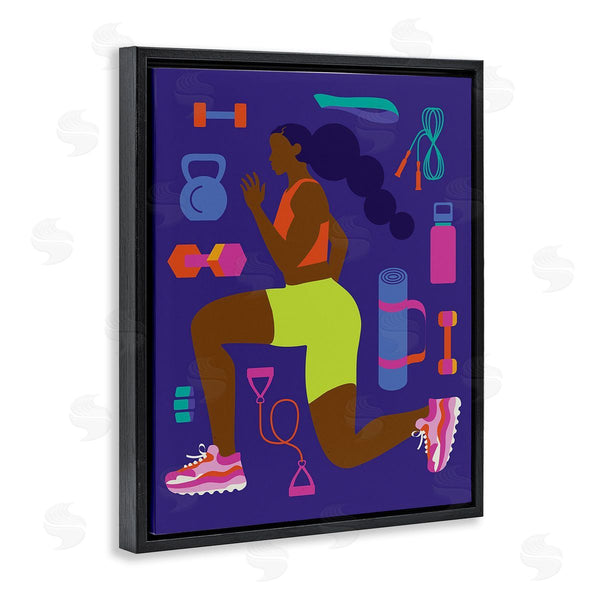 Stupell Industries Victoria Barnes | Inspiring Woman & Workout Wall Art
