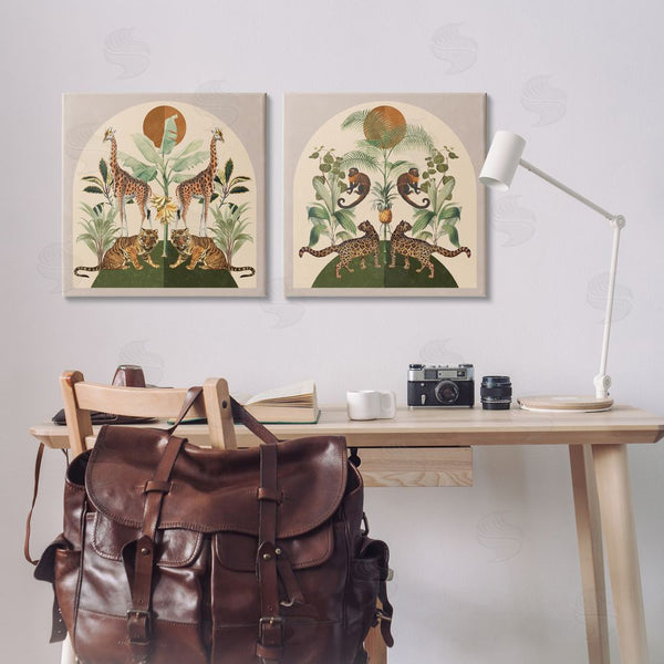 Stupell Industries Victoria Barnes | Jungle Animals Foliage Illustration Wall Art
