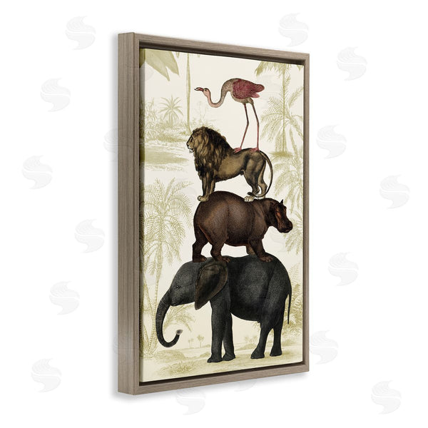 Stupell Industries Victoria Barnes | Jungle Animals Tower