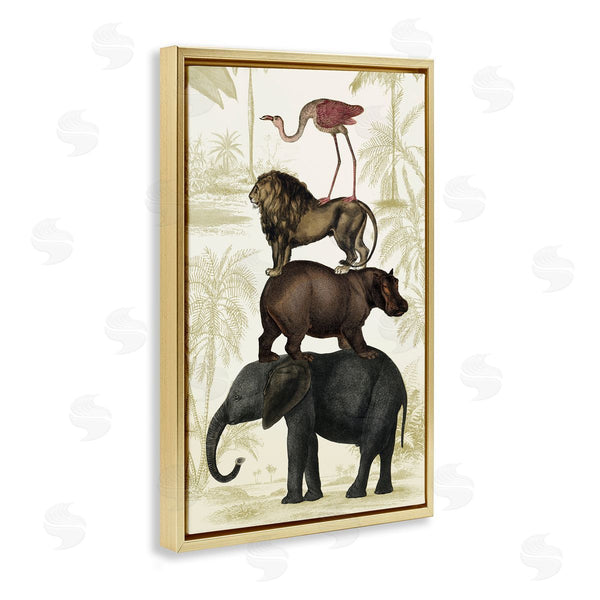 Stupell Industries Victoria Barnes | Jungle Animals Tower