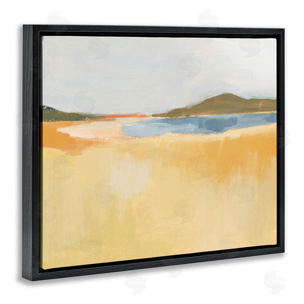 Stupell Industries Victoria Barnes | Lake Water By Mountain Range Soft Autumn Prairie Wall Art