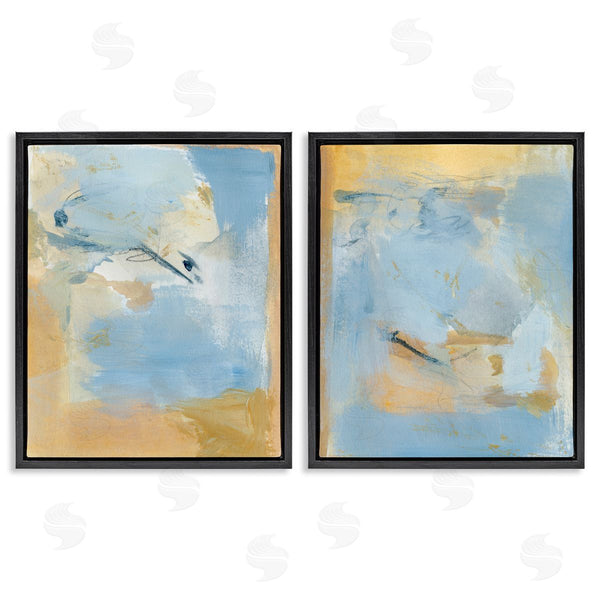 Stupell Industries Victoria Barnes | Light Blue Pastel Gold Wall Art