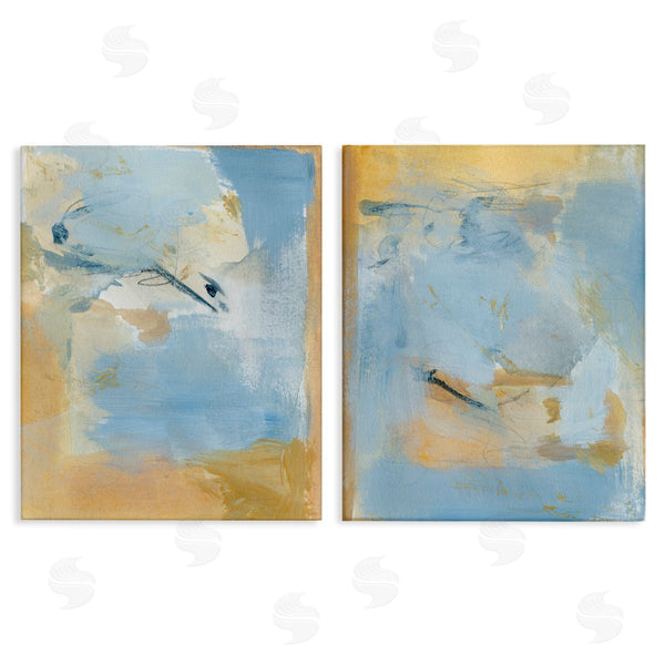 stupell industries Victoria Barnes | Light Blue Pastel Gold Wall Art