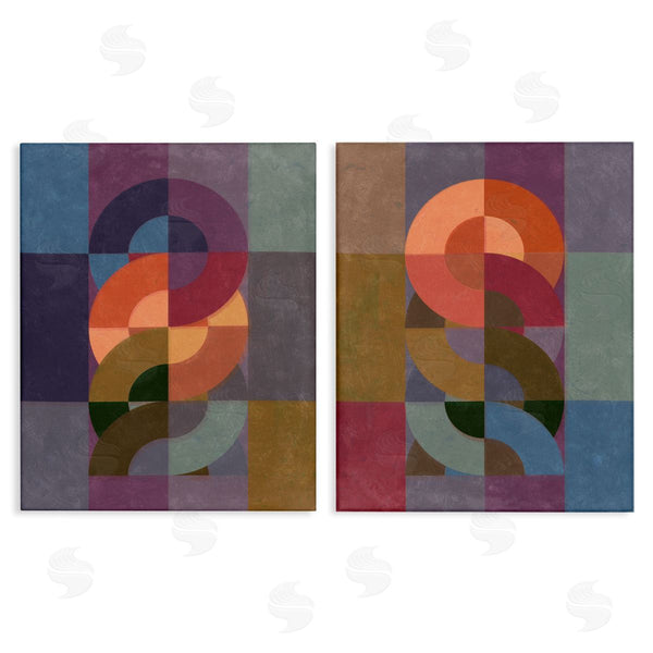 stupell industries Victoria Barnes | Linked Circles Patterns Wall Art