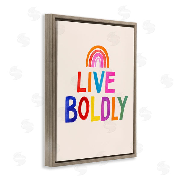 Stupell Industries Victoria Barnes | Live Boldly Rainbow Letters