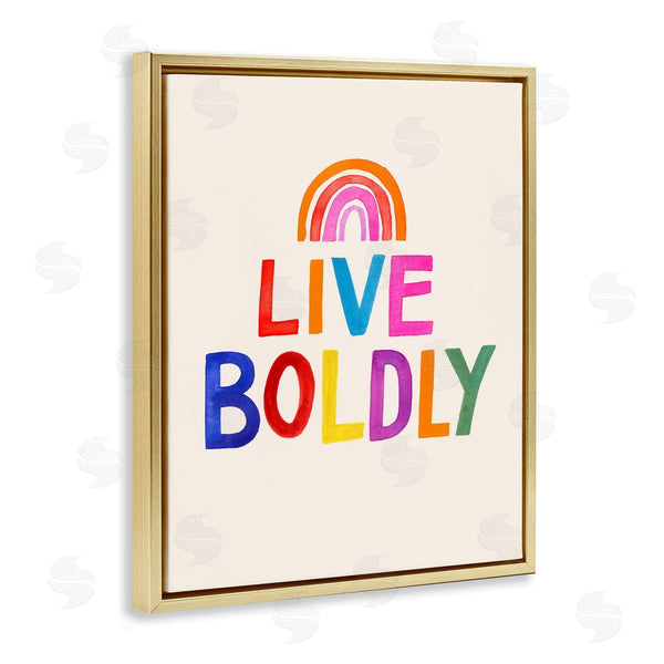 Stupell Industries Victoria Barnes | Live Boldly Rainbow Letters