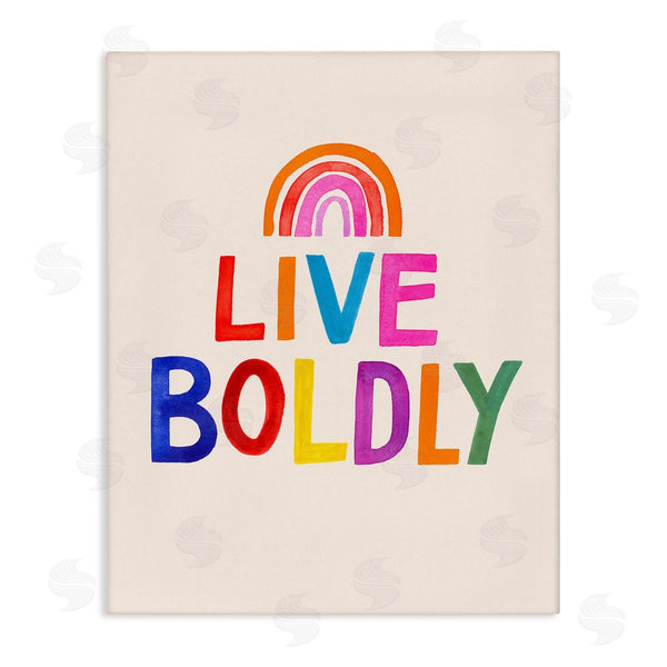 stupell industries Victoria Barnes | Live Boldly Rainbow Letters