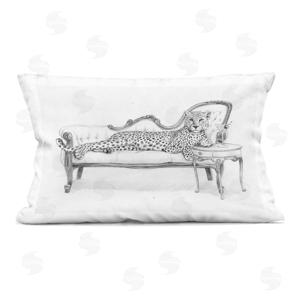 stupell industries Victoria Barnes | Lounging Beast Cheetah Printed Throw Pillow