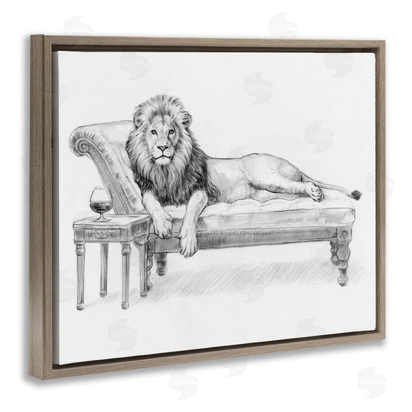 Stupell Industries Victoria Barnes | Lounging Beast Lion