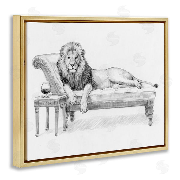 Stupell Industries Victoria Barnes | Lounging Beast Lion
