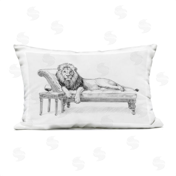 Stupell Industries Victoria Barnes | Lounging Beast Lion Printed Throw Pillow