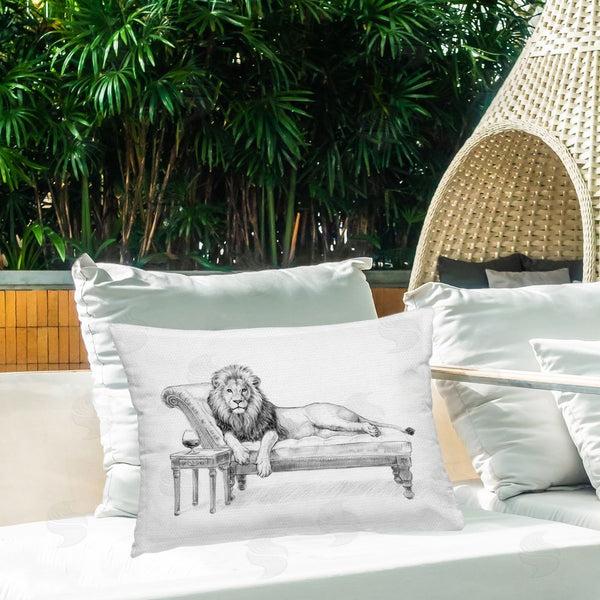 Stupell Industries Victoria Barnes | Lounging Beast Lion Throw Pillow