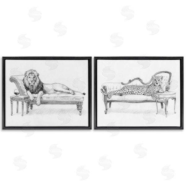 Stupell Industries Victoria Barnes | Lounging Jungle Beasts