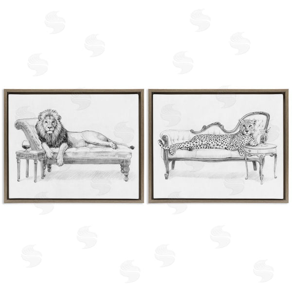 Stupell Industries Victoria Barnes | Lounging Jungle Beasts