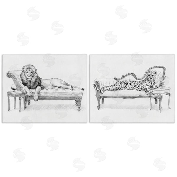 stupell industries Victoria Barnes | Lounging Jungle Beasts