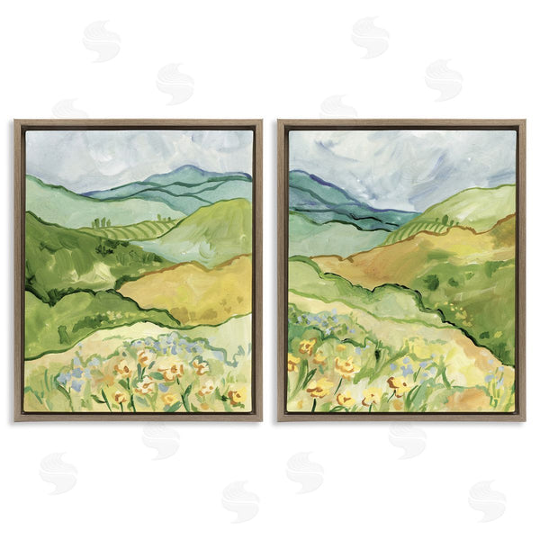 Stupell Industries Victoria Barnes | Meadow With Rolling Hills