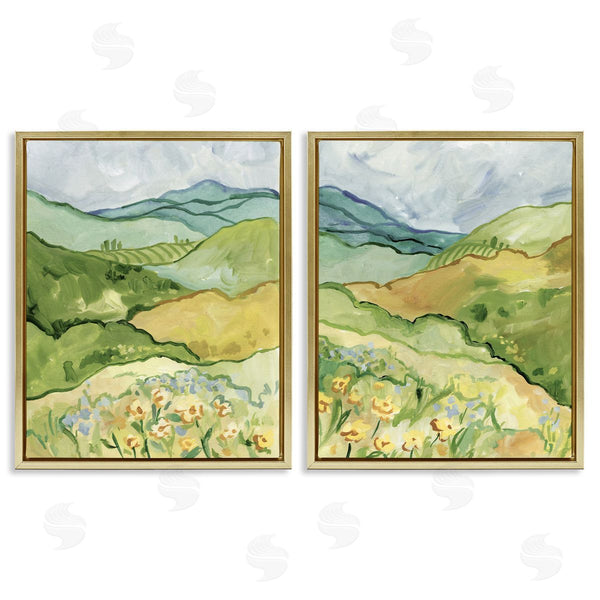 Stupell Industries Victoria Barnes | Meadow With Rolling Hills