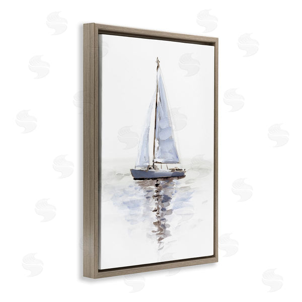 Stupell Industries Victoria Barnes | Minimal Sailboat Reflection Wall Art