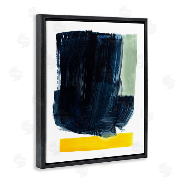 Stupell Industries Victoria Barnes | Modern Blue Field Abstraction Contrasting Yellow Green Wall Art