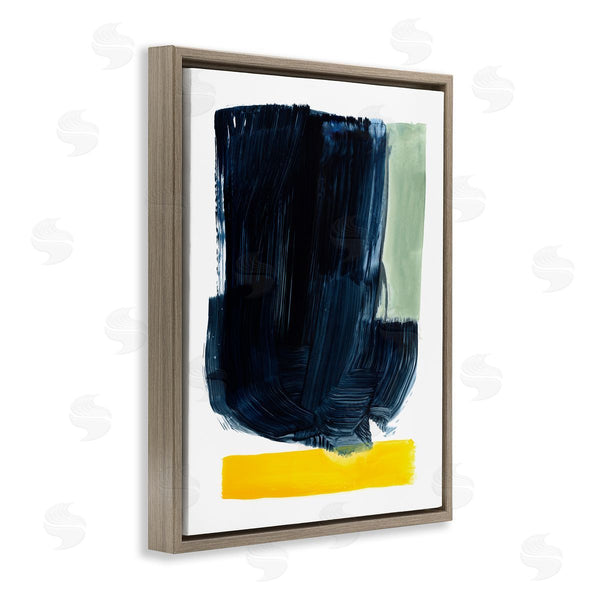 Stupell Industries Victoria Barnes | Modern Blue Field Abstraction Contrasting Yellow Green Wall Art