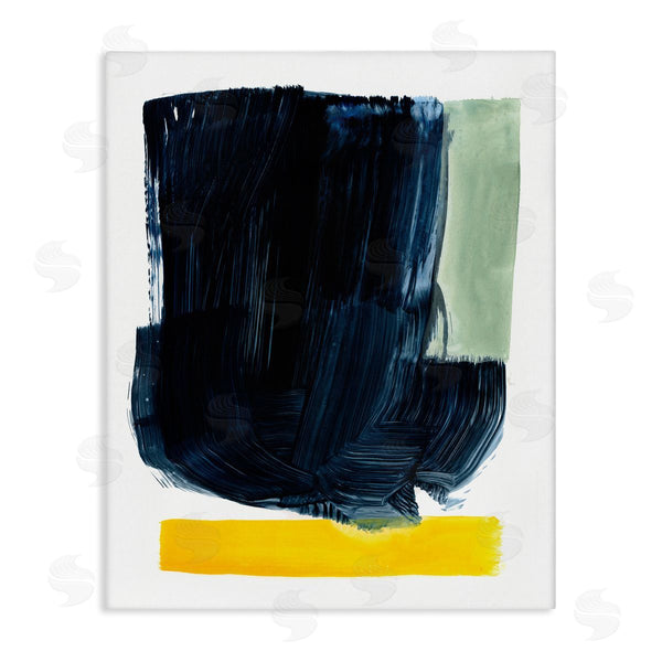 stupell industries Victoria Barnes | Modern Blue Field Abstraction Contrasting Yellow Green Wall Art