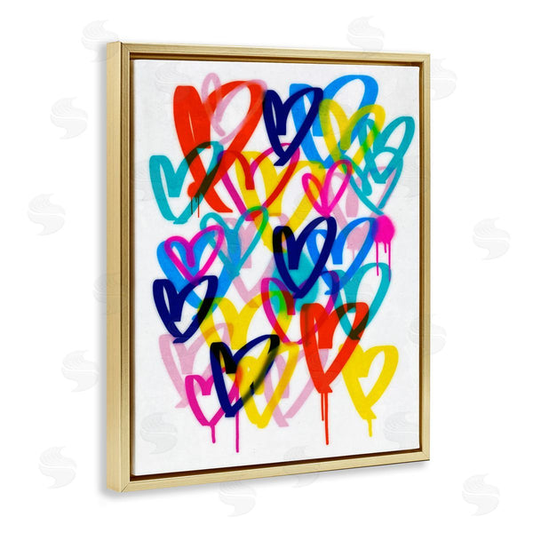 Stupell Industries Victoria Barnes | Modern Graffiti Hearts