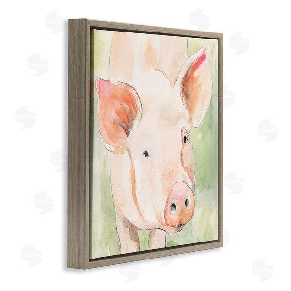 Stupell Industries Victoria Barnes | Modern Pig Portrait Wall Art