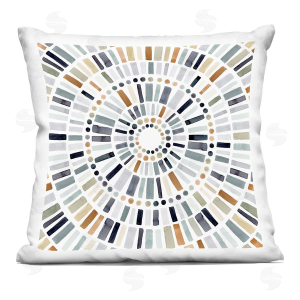 stupell industries Victoria Barnes | Mosaic Circle Pattern Printed Throw Pillow