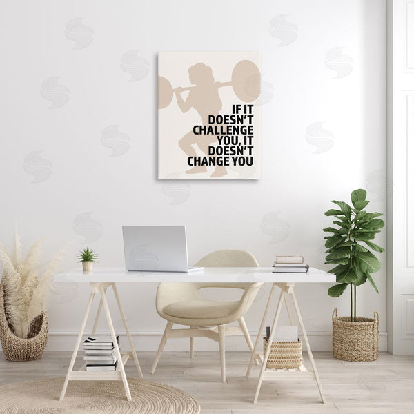 Stupell Industries Victoria Barnes | Motivational Challenge Workout Wall Art