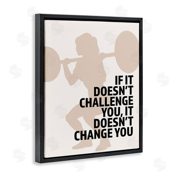 Stupell Industries Victoria Barnes | Motivational Challenge Workout Wall Art