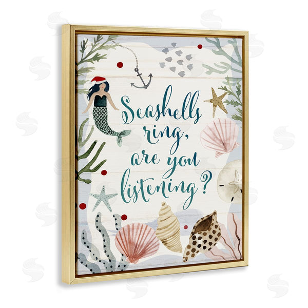 Stupell Industries Victoria Barnes | Nautical Christmas Song Pun