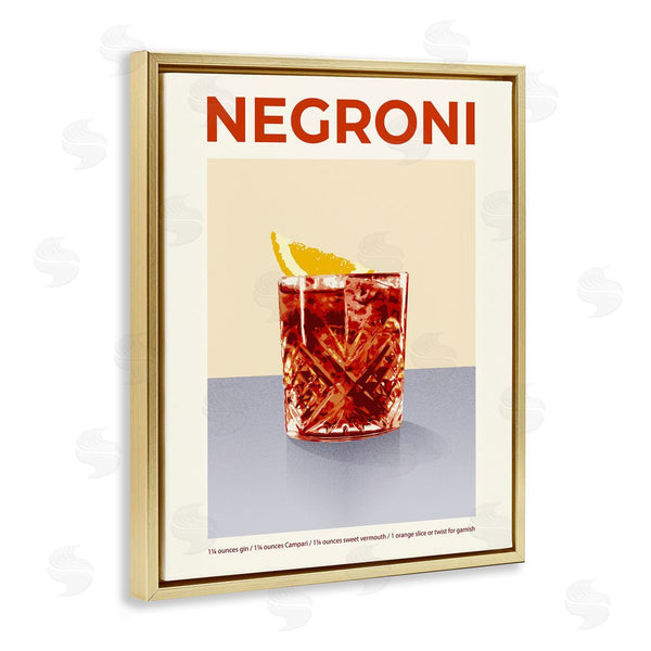 Stupell Industries Victoria Barnes | Negroni Classic Cocktail