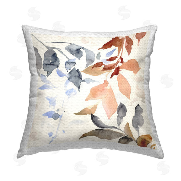 Stupell Industries Victoria Barnes | Neutral Leaf Pattern Printed Throw Pillow