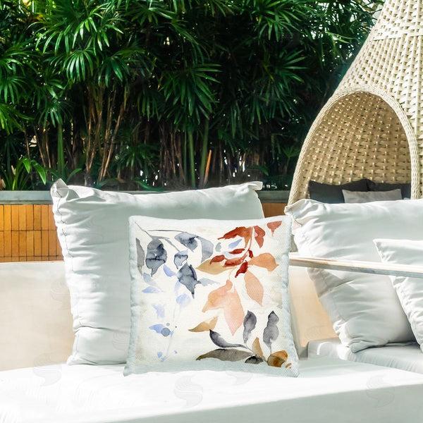 Stupell Industries Victoria Barnes | Neutral Leaf Pattern Printed Throw Pillow