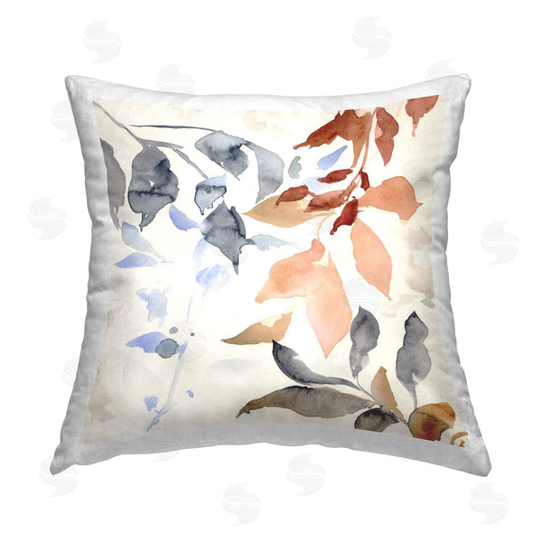 stupell industries Victoria Barnes | Neutral Leaf Pattern Printed Throw Pillow