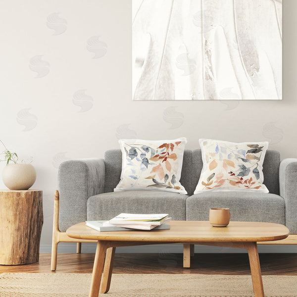 Stupell Industries Victoria Barnes | Neutral Watercolor Leaves Printed Throw Pillow Set