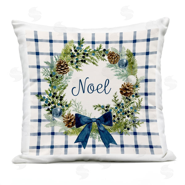 Stupell Industries Victoria Barnes | Noel Pinecone Wreath Printed Throw Pillow