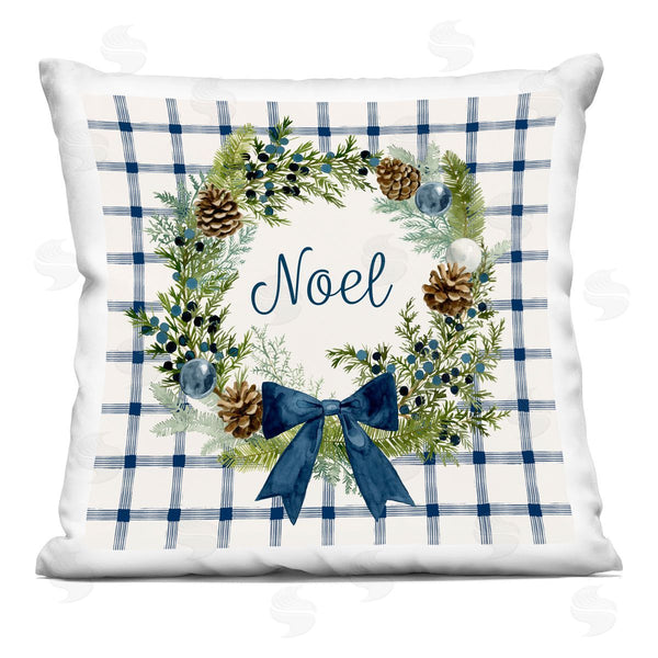 stupell industries Victoria Barnes | Noel Pinecone Wreath Printed Throw Pillow