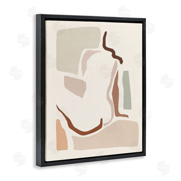 Stupell Industries Victoria Barnes | Nude Female Terracotta Abstract Geometric Figure Wall Art