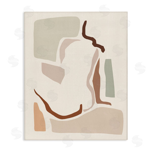 stupell industries Victoria Barnes | Nude Female Terracotta Abstract Geometric Figure Wall Art