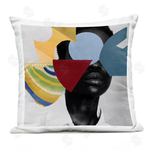 Stupell Industries Victoria Barnes | Obscura Shapes Over Portrait Printed Throw Pillow