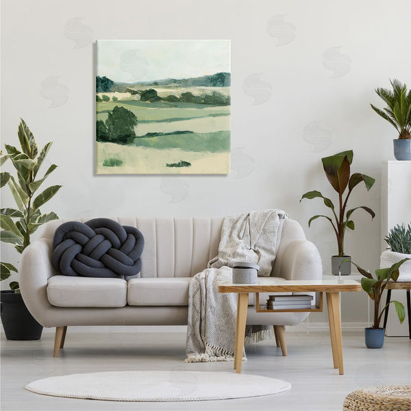 Stupell Industries Victoria Barnes | Open Countryside Landscape Soft Green Rolling Hills Wall Art