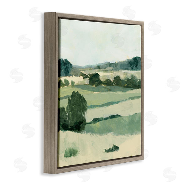 Stupell Industries Victoria Barnes | Open Countryside Landscape Soft Green Rolling Hills Wall Art