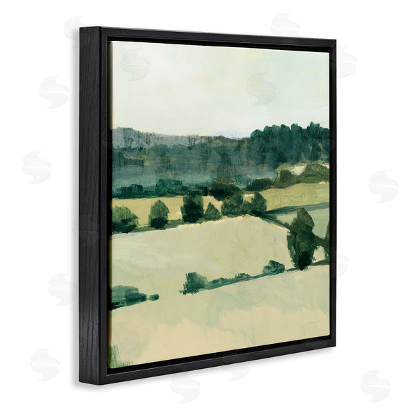 Stupell Industries Victoria Barnes | Open Green Farm Fields Abstract Country Tree Landscape Wall Art