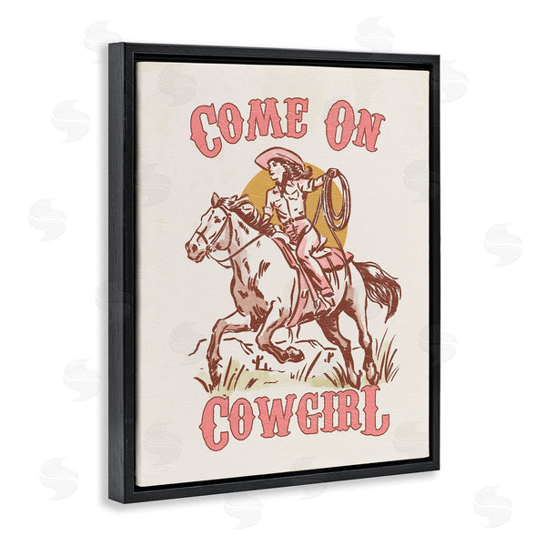 Stupell Industries Victoria Barnes | Pastel Come On Cowgirl