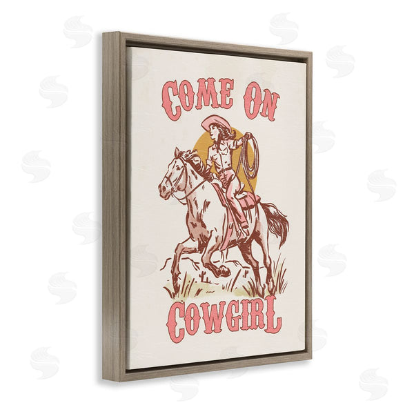 Stupell Industries Victoria Barnes | Pastel Come On Cowgirl