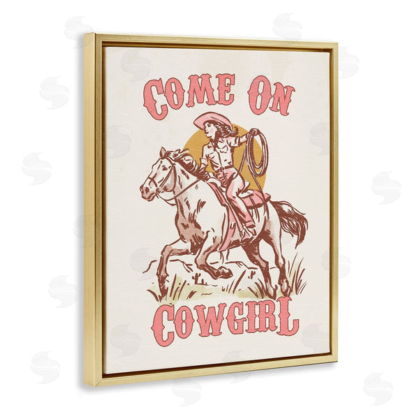 Stupell Industries Victoria Barnes | Pastel Come On Cowgirl