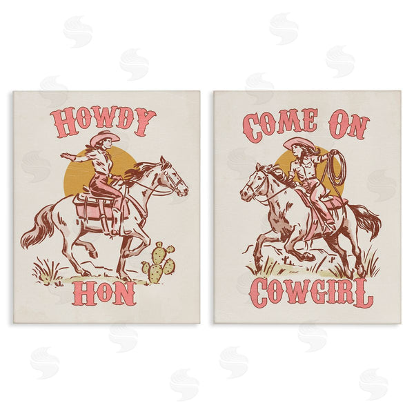 stupell industries Victoria Barnes | Pastel Cowgirl Phrases Wall Art